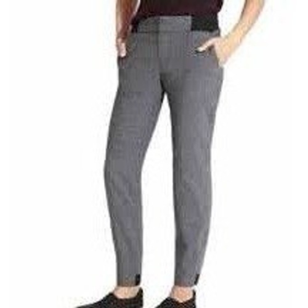 Athleta Work It City Wool Blend Pants 14 Gray Ribbed Cuff Jogger Athleisure